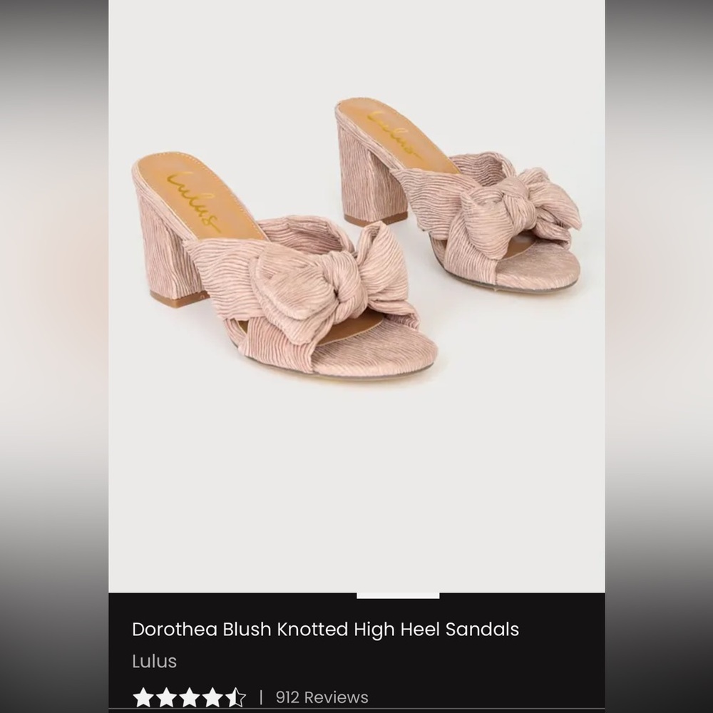 Lulu's Blush Corduroy Bow Block Heel Mules